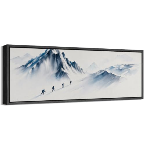 Image of MUDECOR Large Framed Canvas Print Wall Art Hike Watercolor for Living Room