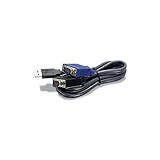 Trendnet tk-cu15 Câble vidéo pour clavier et rat trendnet tk-cu15, 4,5 m, noir, Vga/svga hdb 15, USB 1.1, Vga/svga hdb 15, male connecteur/male connecteur, 420 g