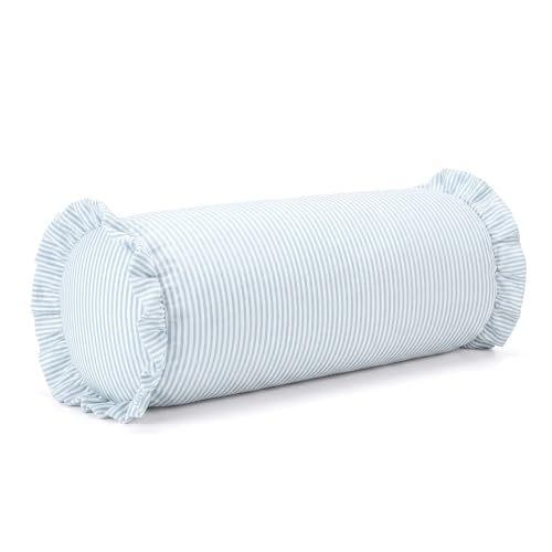 CrystalSylara Ruffle Bolster Pillow Cover
