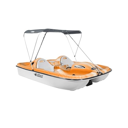 Pelican Pedal Boat DLX Angler - Ram-X Material - Molded Seats & Adjustable backrests - Multiple Storage Areas - Fade Orange/White - Thumbnail 2
