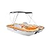 Pelican Pedal Boat DLX Angler - Ram-X Material - Molded Seats & Adjustable backrests - Multiple Storage Areas - Fade Orange/White