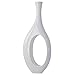 Trombone Modern Vase White Resin
