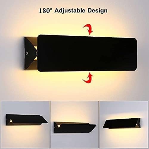 Aplique de pared LED interior de 31 cm regulable con luz up-down para dormitorio 2