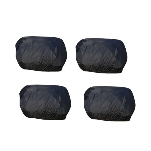 Yhenlovtt 4 Pcs Bicycle Rear Basket Rain Covers, 190T Waterproof Pannier Rack Protectors With Elastic Edge, For Cycling Tail Bags, Commuting And