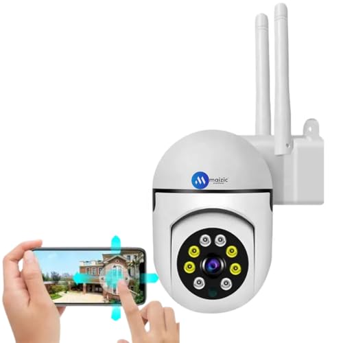Maizic Smarthome Mini Fox 5MP UHD Wi-Fi Outdoor CCTV Camera for Home with Color Night Vision, Motion Tracking, Two Way Talk and Multi Users View, 2 Years Warranty