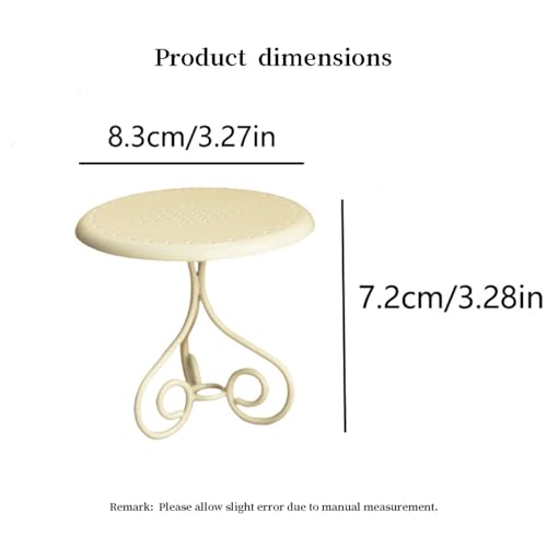 Chaise pour maison de poupée 1:12 en métal pour salon et jardin miniature au style nordique - 2