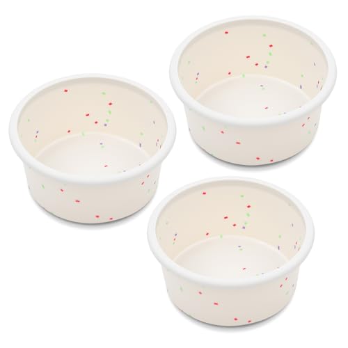 Vinino 4 Inch Silicone Mini Cake Pans with Metal Reinforced Frame 3 Packs Small Round Smash Cake Baking Pans BPA Free Silicone Cake Pans for Home Kitchen Birthday Wedding Anniversary