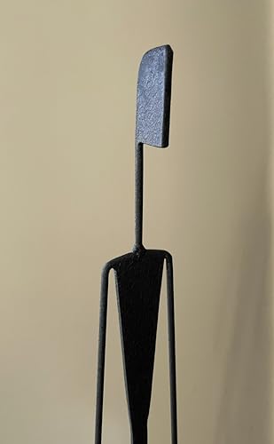 Estatua metálica Linebreaker Hombre Delgado minimalista 57in miniatura 3
