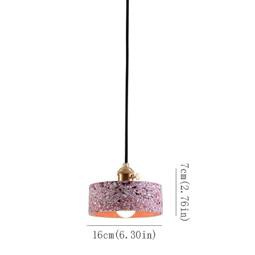 Lampe à suspension cuivre E27 hauteur réglable pour petit espace