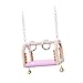 Bird Parrot Swing Toys Swing Hanging Wooden Perch Bird Cage Toys Chewing Standing for Budgie Parrots Macaw Budgerigar Finches
