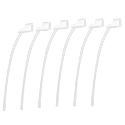 6pcs Sports Lock for Oticon 85dB Hearing Aids Secure Retention Tail Fixing Lock Replacement for Oticon Hearing Aid Accessories and Supplies (Transparent)