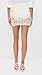 Norma Kamali Women's Straight Mini Skirt, Cream, Off White, M