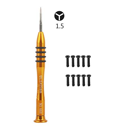 10-teilige Ersatz-Tri-Wing-Schrauben in Y-Form mit 1,5-mm-Triwing-Schraubendreher für Nintendo Switch NS JoyCon-Reparaturwerkzeug zum Öffnen