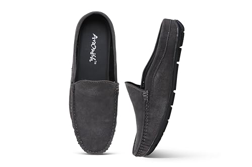 Image of ARAMISH Suede Half Loafers for Men | Men's Open Loafer Shoes