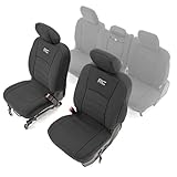 Rough Country Neoprene Front Seat Covers for Ram 1500 (2009-2018) & 2500 (2010-2018) - Waterproof & UV Resistant, Foam Padded, Front Seat Cover Set