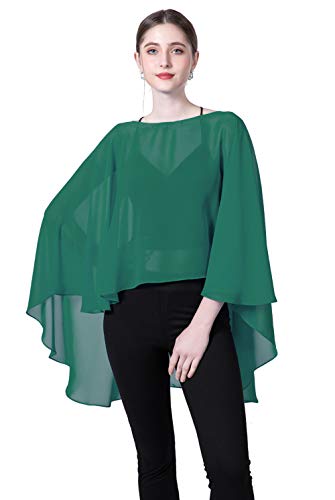 Chiffon Capes Sheer Capelets Bridal Shawls And Wraps Cape Long Plus Size Poncho