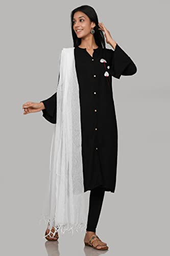 Image of Women's Self Design Cotton Kota Doria Dupatta