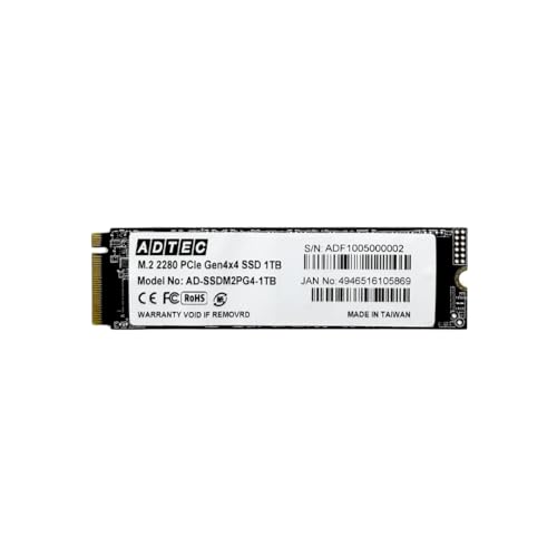 �A�h�e�b�N M.2 1TB 3D TLC NVMe PCIe Gen4x4(2280) 3�N�ۏ� AD-SSDM2PG4-1TB