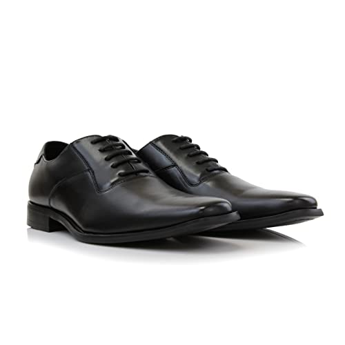 Ferro Aldo Men's Formal Black Snipe Toe Dress Shoes Lace Up Oxfords 19277A (10.5 U.s) #TOP6