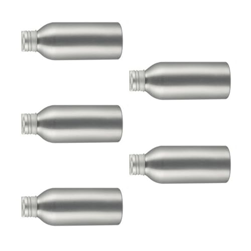 YROHGKPN Botella de agua de aluminio eficiente con tapa, compuesta por 5 botellas de aluminio fáciles de usar con tapas de cierre seguro, materiales resistentes y inoxidables para los entusiastas del