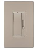 Legrand radiant RH453PWPNI 450W Preset Decorator Rocker Dimmer Light Switch with Locator Light and Screwless Wall Plate for Dimmable LED and CFL Bulbs, Single Pole/3-Way, Nickel (1 Count)