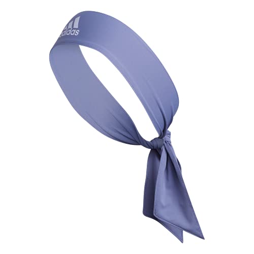 Image of adidas Alphaskin Tie Headband, Orbit Violet Purple /Violet Tone Purple, One Size