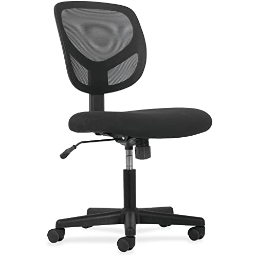 HON basyx Swivel Mid Back Mesh Task Chair Without Arms - Ergonomic Computer/Office Chair (HVST101)