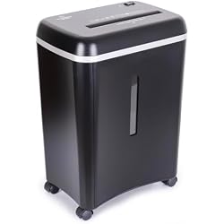 WOLVERINE 8-Sheet Super Micro Cut High Security Level P-5 Ultra Quiet Paper/Credit Card Home Office Shredder with 4.5 gallons Pullout Waste Bin SD9101 (Black)