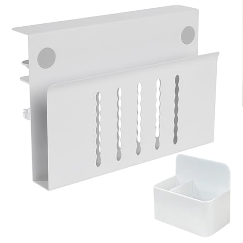 Fiorky Desk Side Storage Organizer with Pen Holder Under Desk Laptop Holder Hanging Laptop Mount for Office Supplies & Studio Essentials Fiorky Desk Side Storage Organizer with Pen Holder Under Desk Laptop Holder Hanging Laptop Mount for Office Supplies & Studio Essentials