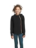 C9 Champion Girls' Fleece Asymmetrical Jacket, Ebony Heather, XL