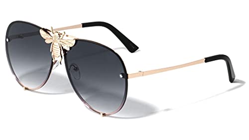 Dweebzilla 3D Killer Bee Luxury Hip Hop Aviator Sunglasses Floating Lenses