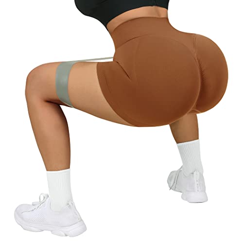 Image of SUUKSESS Women Seamless Booty Shorts Butt Lifting High Waisted Workout 3 inch