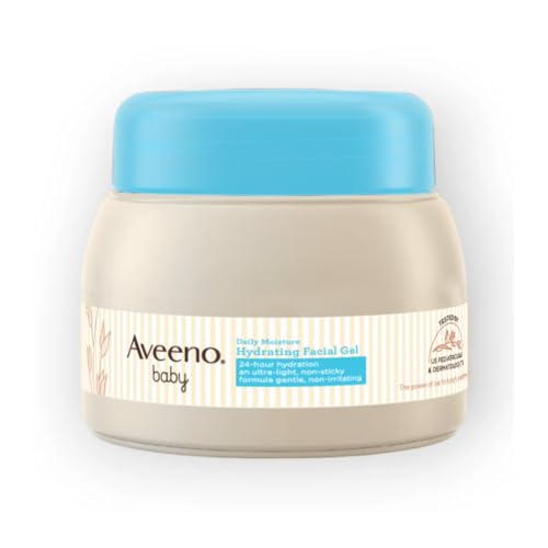 Image of Aveeno Baby Daily Moisture Hydrating Facial Gel (Cream) 60g I Ultra-light | 24 hours moisturisation Face cream | Triple oat extract & avocado oil I Paediatrician recommended (Pack of 4)
