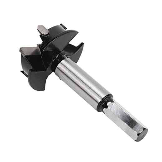 Broca Forstner de Acero de Aleación de 3 Hojas de 35 Mm con Límite, Eliminación Incisiva de Virutas, Amplia Utilidad para Bisagras, Carpintería, Productos de Plástico