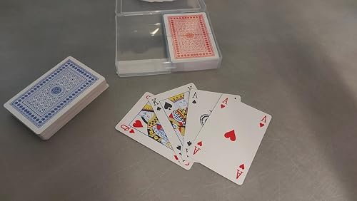Générique Premium-Kartenspiel, 2 Packungen rot und blau, 56 Karten, davon 3 Joker pro Packung mit Schutzhülle, ideal für Poker – Bild 6