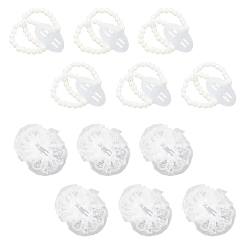 MVVM Corsage Wristlet Band,12pcs Wrist Corsage Bracelets Pearl Stretch Elastic Wristlets for Wedding Party Prom Diy Wrist Corsage Supplies Bride Bridesmaid Hand Flower