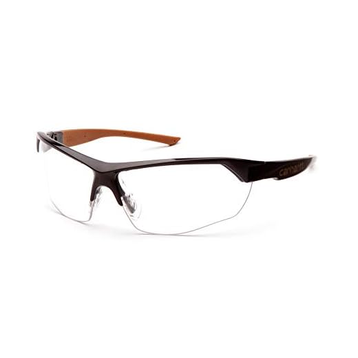 Carhartt-CHB1110DT Braswell Anti-Fog Safety Glasses Eye Protection, Black Frame, Clear Lens