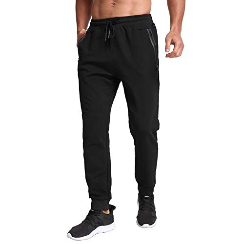 Tansozer Joggingbroek voor heren, trainingsbroek, katoen, fitnessbroek met zakken met ritssluiting - Image 3