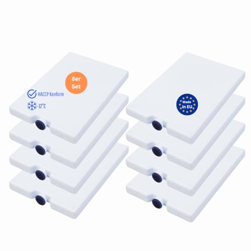 getgastro 8-er Kühl-Akkus für Kühlbox, Kühltasche (eutektisch)– Auslaufsicher & Wiederverwendbar -Kühlpack für Camping, Catering & Outdoor – Kühlpad für Lebensmitteltransport & Lagerung