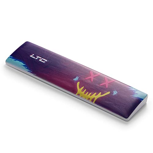 LTC 60% Keyboard Wrist Rest Pad, Ergonomic Foam Wrist Support for Keyboard, for Office, Gaming, Computer PC Laptop Mac Typing, with PU Leather & Anti-Slip Rubber Base (60% Compact, Neon Purple)