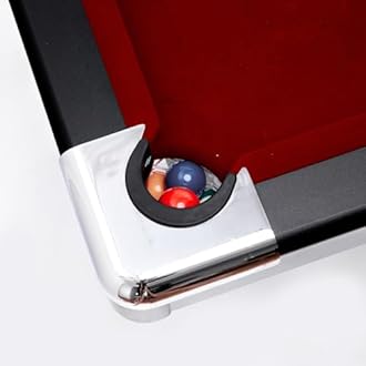 GOCAPTAIN 6FT Pool Table, Billiards Table, Portable Foldable Pool Table, Red