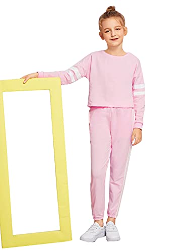 Ekouaer Kids' 2Pcs Sweatshirts Pullover Set With Pockets Long Sleeve Casual Cowl Neck #TOP1