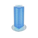 Azar Displays 700220-BLU Pegboard 4-Sided Revolving Counter Display, Blue Translucent Color