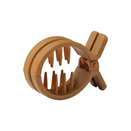 Fashion High Ponytail Mattes Claws Clip Shark Clip Horsetail Grip Sense Horse Fixed Artifact Tail Clip Hairpin Female Back Head Shark Clip Shells For Hair Locks (C, One Size) #TOP19