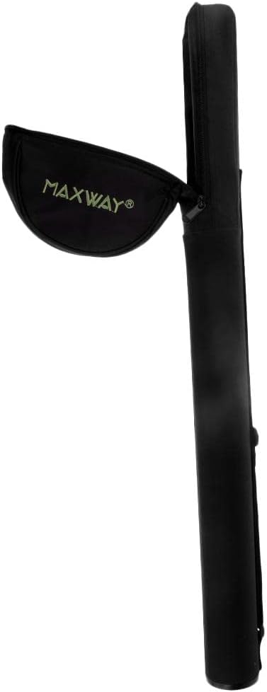 Travel with Ease: 77cm Hard Fly Fishing Rod Tube Bag with Reel Case, & Reliable, Adjustable Shoulder Strap, Tackle Organizer for Fly Fishing Enthusiasts, Black