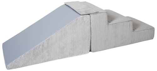 Großbausteine Schaumstoffbausteine Softsteine Krabbellandschaft Kletter-Set (Farbe: grau (Cord))