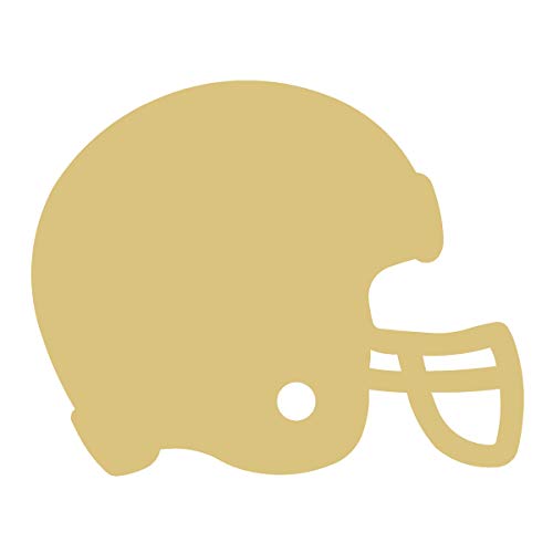 Football Helmet Cutout Unfinished Wood Sports Themed Locker Room Door Hanger MDF Shape Canvas Style...