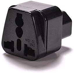 IEC C14 to Universal Female AU US UK EU C13 &1 2in1 Adapter Power Plug/Socket 1 Pack