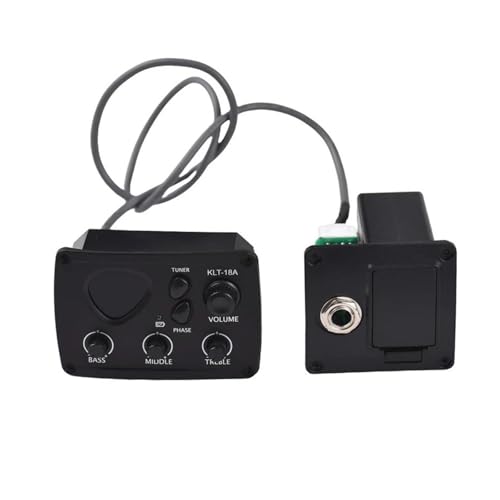 Pastilla Piezoeléctrica Pastilla De Guitarra Acústica Ecualizador De 3 Bandas Pastilla De Guitarra VOLUMEN/Afinador/Fase Para Accesorios De Instrumentos De Guitarra De Madera