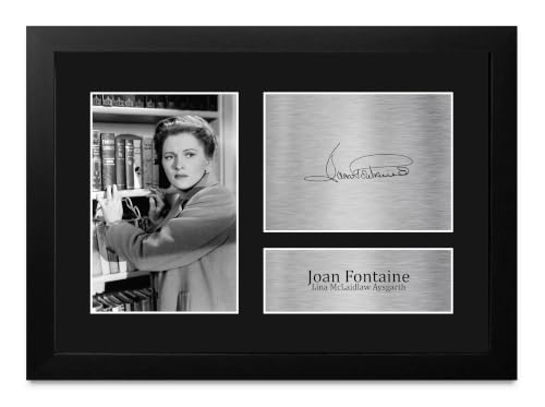Cuadro enmarcado A4 de Joan Fontaine para coleccionistas de cine clásico